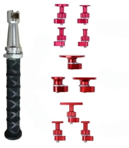 Ensemble d'outils de réparation de bosses automobile avec marteau coulissant compact, extracteur sans peinture pour dommages causés par la grêle et les petites bosses, marteau réglable en acier