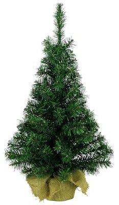 Kaemingk Everlands Mini Tree In Jute Bag 60cm Artificial Christmas Tree