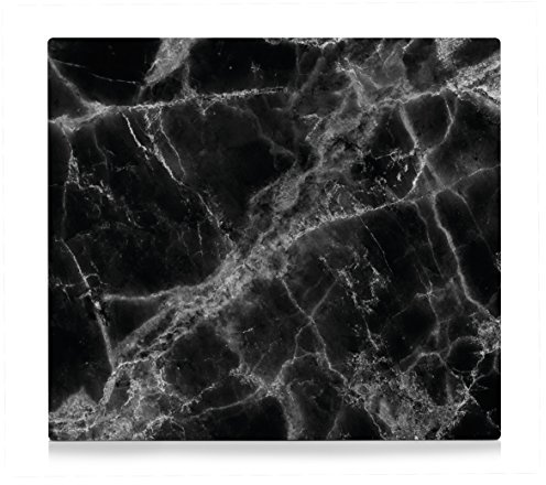 Zeller Herdabdeckplatte, Metall, Marmor schwarz 56 x 50 x 1 cm