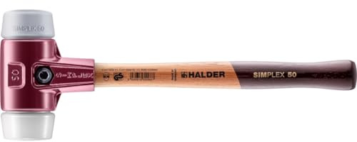 SIMPLEX-Schonhammer, TPE-mid/Superplastik; mit Tempergussgehäuse und hochwertigem Holzstiel | D=50 mm | 3037.050