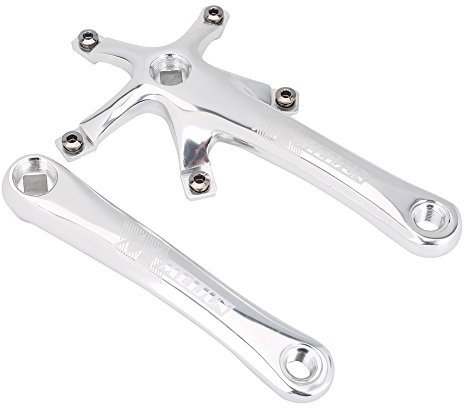 Dilwe Kurbelgarnitur, Aluminiumlegierung Ersatzteil, Fahrradreparatur Zubeh?r, (Silber) for Einzelfahrrad Reparatur und Alltagsradler
