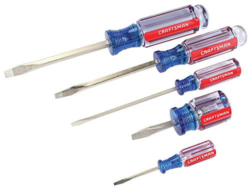 CRAFTSMAN Juego de destornilladores, cabeza ranurada/plana, 5 piezas (CMHT65032)