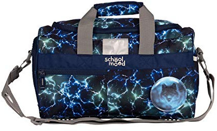 School-Mood Sporttasche für die Grundschule - Geräumig, mit Nassfach, Reißverschluss, abnehmbarem Schultergurt & reflektierenden Flächen, Trainingstasche & Freizeittasche (Felix Wolf)