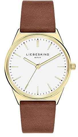 Liebeskind Berlin Damen Armbanduhr rund – Klassisches Design – Edelstahl- oder Lederarmband – 34mm - Schlichtes Ziffernblatt – Quarzwerk