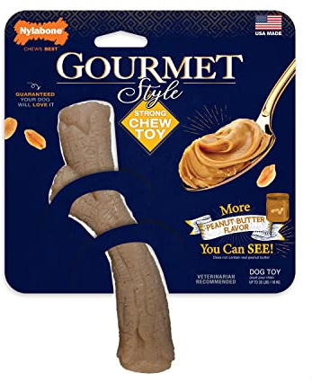 Nylabone Strong Chew Gourmet Style Stick Dog Chew Toy, Peanut Butter Flavor