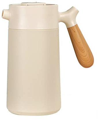 Kaffeebereiter, French Press Kaffeemaschine, Doppelwandige Isolierte 304 Edelstahl Kaffeekanne Und Teebereiter, Handfilter Kaffeepresse Mit 3- stufigem Filter Und Holzgriff, Ideal Für Campingreisen