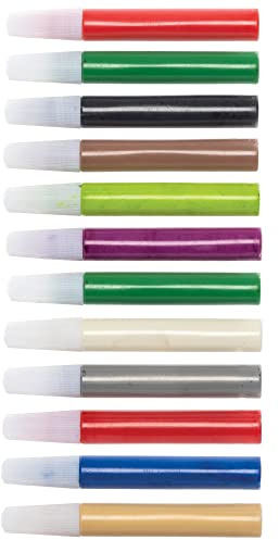 Baker Ross FE795 Solfångare färgpennor stötfångare paket – paket med 10, målat glas effektpennor för barn, julkonst och hantverksmaterial