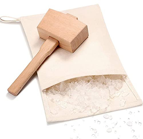 Canvas Ice Bag Manueller Ice Crusher Hammer Wiederverwendbarer Crushed Ice Bag Baumwolle FüR Crushed Ice Und Trockeneis