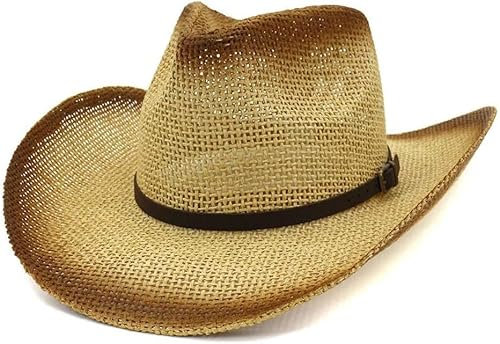 FUFUYO Sombrero de vaquero Verano Otoño Primavera Sombrero de sol Hombres y Mujeres Gorras de paja Sombrero de paja
