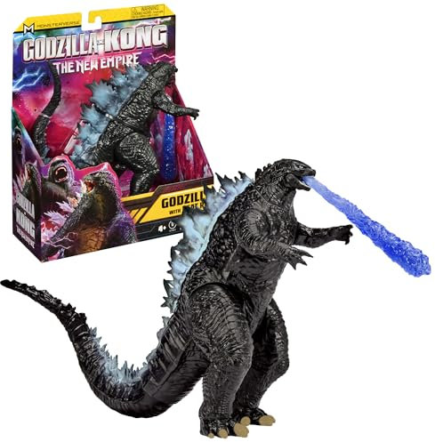 MonsterVerse Godzilla x Kong: The New Empire, 6-Inch Godzilla Original Action Figure Toy, Iconic Collectable Movie Character, Includes Heat Ray Power Feature, Suitable for Ages 4 Years+