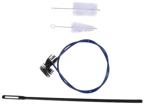 Trompetenreinigungsbürste 4 Stück für Blasinstrumente, Nylon | Kunststoffgriff, Flexible Bürsten, Geeignet für Trompetenmundstück und Pflege von Blasinstrumenten