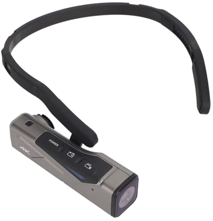 Tbest Caméra Vidéo Montée sur la Tête Caméscope 4K Caméscope Vidéo Portable WiFi 20MP Autofocus Stabilisateur Anti-secousse Caméra Vlog Portable Mains Libres avec Application pour Les