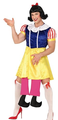 FIESTAS GUIRCA | Disfraz de Princesa Satisfecha para Hombre - Vestido y Cinturón - Despedida de Soltero, Carnaval, Halloween y Fiestas de Disfraces para Adultos