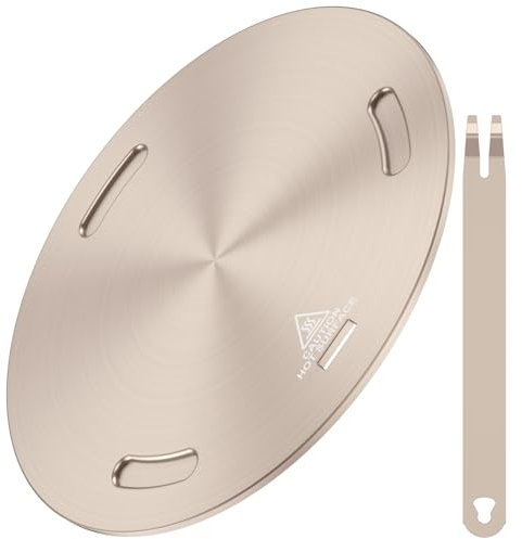 Adattatore pentola per piastra induzione 16/20/24 cm piastra per induzione adattatore con manico rimovibile e base separabile per fornello elettrico a gas pentola per induzione (20 cm)