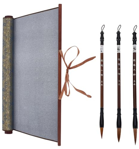 FINGERINSPIRE 3Pz Set di Calligrafia Cinese Senza Inchiostro Pennelli per Calligrafia Tradizionale Penne Panno per Scrittura Riutilizzabile Ad Acqua Rotolo Tessuto Non Tessuto Panno Calligrafia Cinese