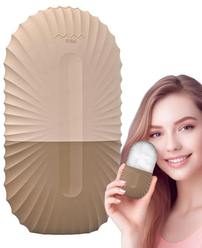 Molde de hielo facial - Molde de hielo de rodillo de hielo refrescante refrescante - Rodillos faciales de belleza, herramienta de cuidado de la piel para masaje facial de silicona con cubo