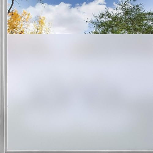 Fenster Milchglasfolie 75 x 100 cm Uv-Schutz Folie Sichtschutz Hitze Fensterfolie Wärmeisolierung Sonnenschutzfolie für Büro Und Haus, weiß matt