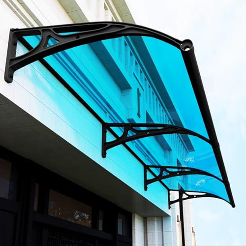 GLMGBP Gebogenes Vordach für die Vordertür, PC-Veranda-Markisenschutz, Überdachungen für den Außenbereich, selbstreinigende Fenster-Regenschutzabdeckung, Markisenfenster, für UV-Wasser- und Regenbe