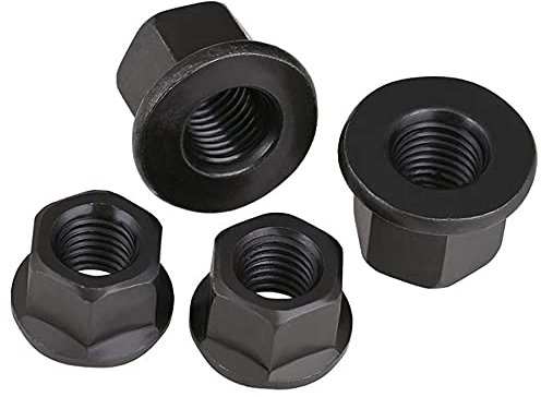 Edelstahlmutter Schwarze Flanschmuttern Plattensechskantmuttern mit Unterlage M10 M12 M14 M16 M18 M20 M22 M24 M27 M30