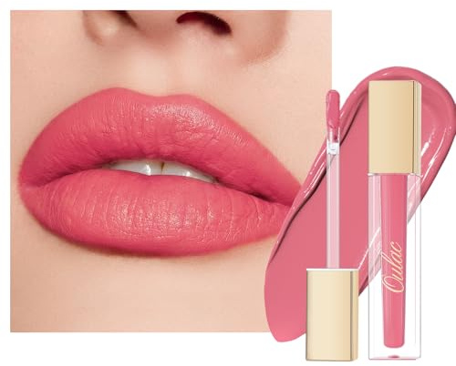 Oulac Flüssiger Lippenstift Matte | Langanhaltender & Kussechter Lippenstife | Rosa Wasserdicht Lip Colour| Cremige vegane Textur | Intensive Pigmentierung | Lippen Make-up 4.5m,M33 Kissable