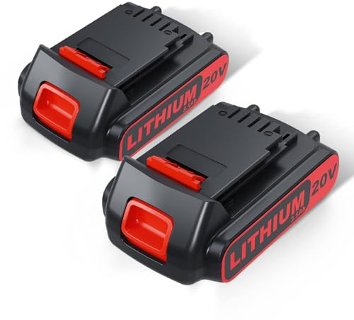 Pack of 2 3500 mAh LBXR20 Replacement Battery for Black and Decker 18 V/20 V Max 3.5 Ah Li-Ion Battery LB20 LBX20 LST220 LBXR2020-OPE LBXR20B-2 LB2X4020 BL2018 Garden Tools and Home Appliances