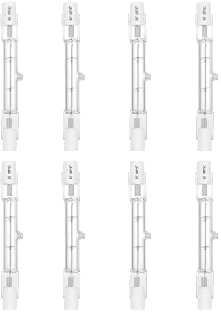 GERUI 8 Stück R7s Halogenstab 78mm 100W Dimmbar Halogen Leuchtmittel R7s Warmweiß 2800K 1800LM 230V J78 Halogen Fluterlicht für Arbeitsleuchten, Landschaftsleuchten,Stehleuchten (78mm 100W)