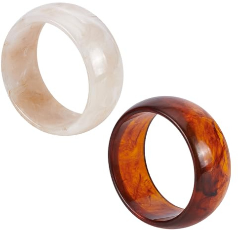 UNICRAFTALE 2 Stück Armreifen Aus Acrylharz Für Frauen Oval Klobiger Manschettenarmreif Breit Geometrisch Unregelmäßig Modischer Wickelarmreif Aus Acryl Für Männer Schmuckgeschenk