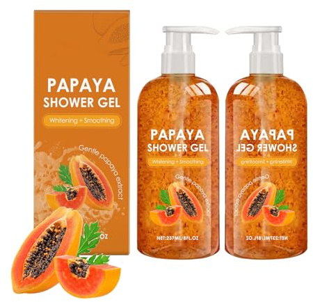 Gel de ducha de papaya, extracto de papaya orgánico, aclara y suaviza la piel fresca y duradera, limpia suavemente el cuidado de la piel pálida