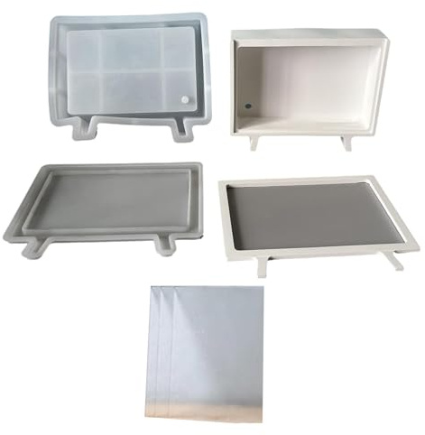 Molde de joyería de silicona para manualidades Organizador de almacenamiento único Fácil de desmontar Paisaje Caja de forma rectangular Moldes de almacenamiento de joyas hechas a mano