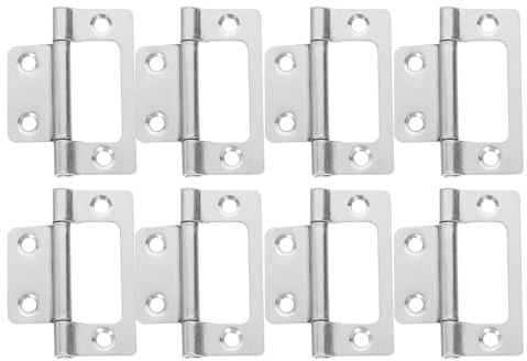 Housoutil 10 pezzi Cerniere Armadio Pesanti in Acciaio Inossidabile Cerniere Silenziose Antiruggine per Cucina Camera Camper e Mobili Movimento Liscio e Resistente