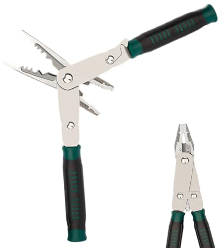 Pinza di precisione, pinza a punta fine, robusta e multifunzione, per riparazioni elettriche, casa, garage, officina, manutenzione industriale, per officina e lavori di costruzione