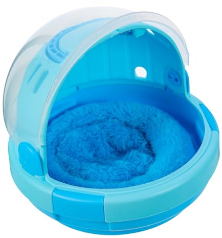 KOMBIUDA Tragbarer Papageienkäfig mit Weichem Nestpad Sicherer Outdoor Kleintier Transport Geeignet für Wellensittiche Hamster und Kleine Haustiere Robuster Schutz für Zufällige Farbe