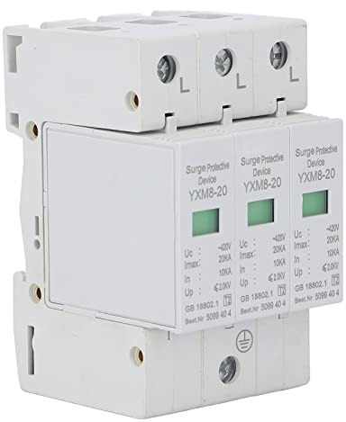 Dispositivo di protezione contro le sovratensioni Protezione contro i fulmini Dispositivo di protezione ignifugo trifase con risposta sensibile per ufficio domestico 420 V