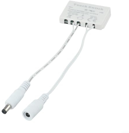 TDCuizent Touch-Sensor-Schalter, 2 V, 5 A, 60 W, LED-Dimmer für intelligentes Spiegellicht, wasserdichter Kontrollschalter für Badezimmer, Make-up-Schrank, mit -5 mm Glas/Acryl-Kompatibilität