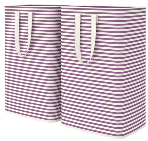 Lifewit 80L Laundry Basket, 2 Pack, Large Foldable, Purple