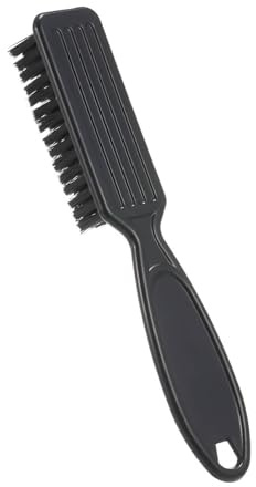 BRRNOO Cepillos, Cepillo para Polvo, Plumero para Cuello con de Plástico de Fibra Densa, Cepillo para Cuello para Salones de Belleza, Barberos, Estilistas (BLACK)