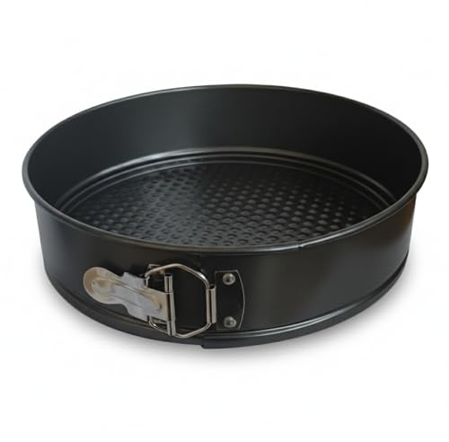 KasaBona Springform Cake Pan – Non-Stick Round Baking Tin with Removable Base – Leakproof Cheesecake & Cake Mould for Baking (10 Inch Springform Cake Tin)