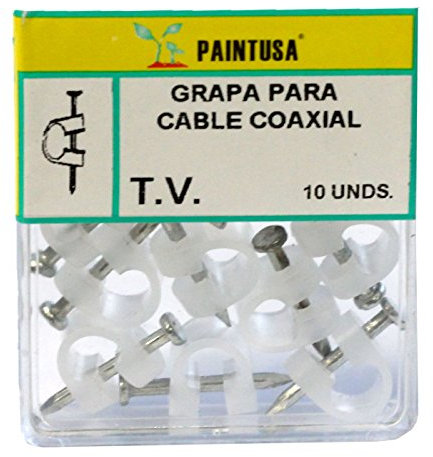 Grapas para cable coaxial transparentes10 uds