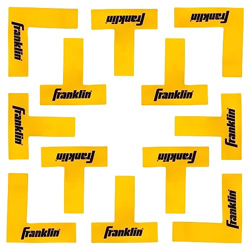 Franklin Sports Kit de marqueurs de Terrain de Pickleball – Ensemble de marquage de Lignes avec mètre Ruban – Marqueurs de Taille Officielle