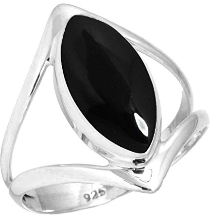 Natürlicher Edelsteinring für Frauen Granat, Tigerauge, Bernstein, Lapis Marquise Boho Echt 925 Sterling Silber Handgefertigter Schmuck