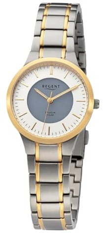 Solaruhr Titan Regent Damen Metallband Ø30mm (Silber)