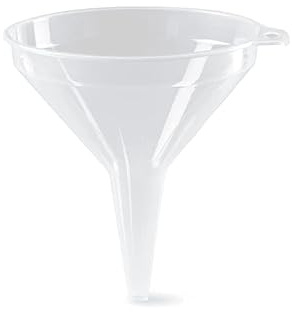 CABLEPELADO - Embudo - cono de trasvase - pipeta - tolva para alimentación - libre de BPA - facil de limpiar - 19 cm (Blanco)
