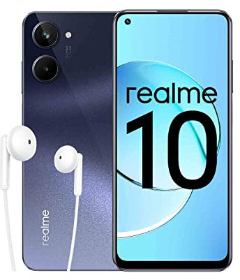 realme 10-8+128GB Smartphone, Écran Super AMOLED 90 Hz, Appareil Photo Couleur à IA 50 MP, Processeur Helio G99, Batterie puissante de 5 000 mAh, Chargeur SuperVOOC 33 W,écouteurs Inclus,Rush Black