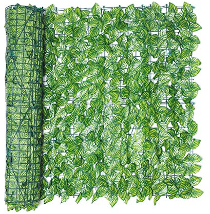 lierre artificiel, feuille lierre artificiel, décoration pour haies jardin, balcon, brise-vue, haie artificielle, balcon