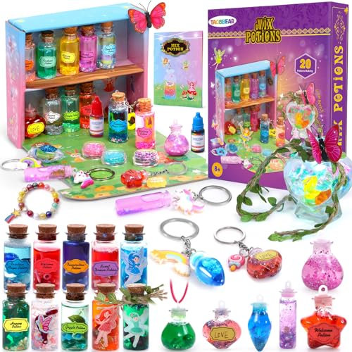 Tacobear Kreatives Geschenke für Mädchen ab 6 7 8 9 10 Jahren, 20 Zaubertrank Bastelset Kit Geburtstag Geschenke Mädchen Spielzeug Mädchen Bastelset Mädchen ab 7 8 9 10 Jahren