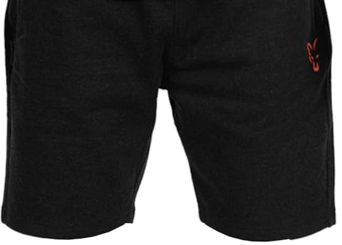 Fox Collection Lw Jogger Short Black & Orange - Kurze Angelhose, Hose zum Angeln, Kleidungsstück für Angler, Größe:L