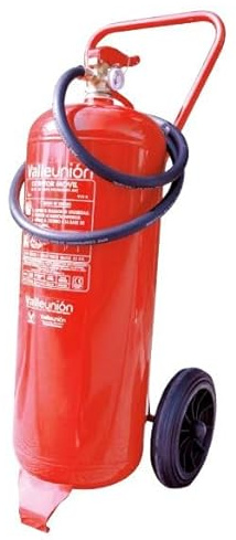 Extintor sobre ruedas 50 kg en polvo ABC