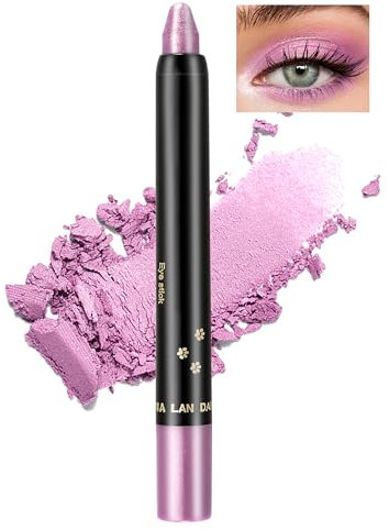 Jutqut Rosa Glitzer Lidschatten Stift, Wasserfest Eyeliner Stick, Waterproof Long Lasting Eyeshadow Pencil, Schimmer Metallic Augenstift, Cream Lidschattenstift,Wasserfester Augen Make up #07