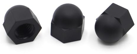 5/10 Stück schwarze Kunststoff-Nylon-Hutmuttern M3 M4 M5 M6 M8 M10 M12 Dekorative Abdeckung Halbkreis Hutmutter DIN1587 (Size : M5 10pcs)