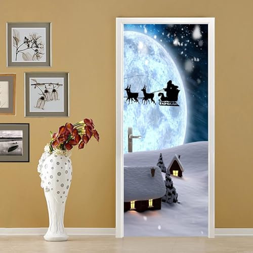 Türtapete Selbstklebend Türposter Weißes Weihnachts-Iglu 95 X 215 Cm Fototapete Poster Tapete Pvc 3D Türaufkleber Selbstklebend Diy Türbild - Kinderzimmer Wohnzimmer Küche Schlafzimmer Tür -6C6R7E2D0O